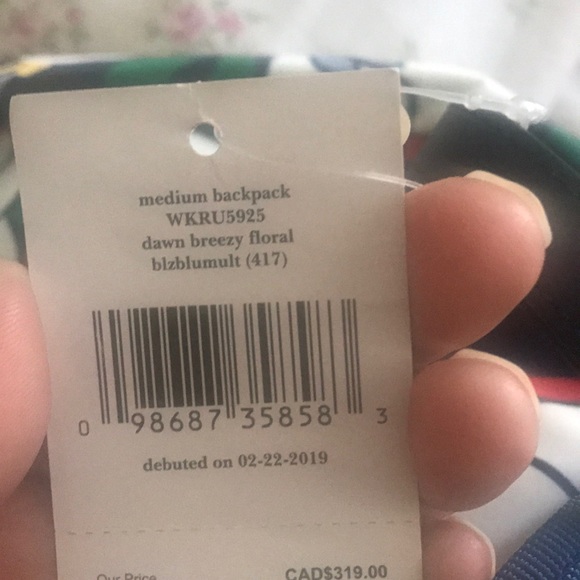 NWT Kate Spade NY DAWN BREEZY FLORAL MED BACKPACK - Picture 9 of 10